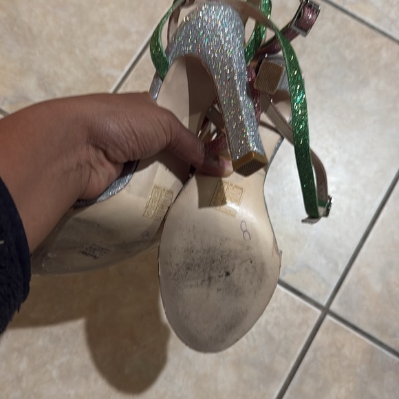 House of Harlow x Raye wrap around ankle Multicolor Strappy Heels style Nelly - Picture 6 of 11